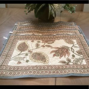 Set of Four Floral Fabric Placemats